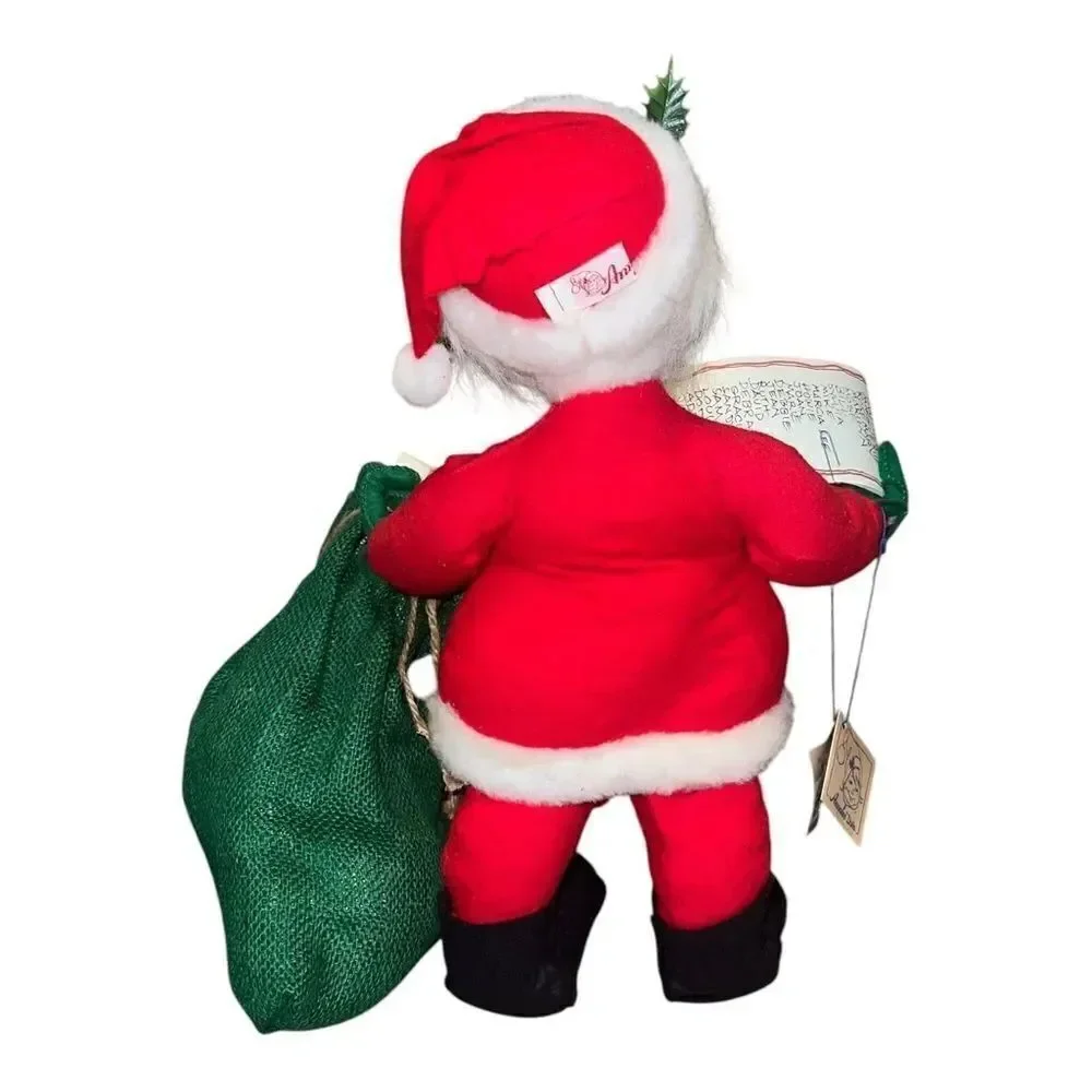 Annalee Santa Claus Checking His List with Bag of Toys 18